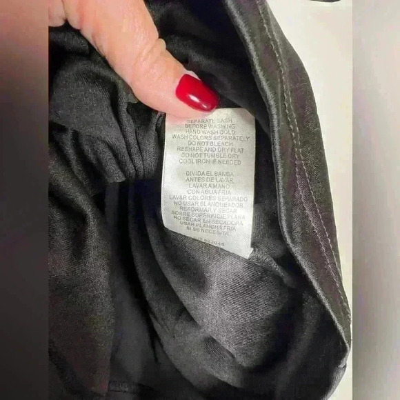 Danny and Nicole Chevron Print Purple Gray Black Belted Knit Dress Size Large - Picture 14 of 14